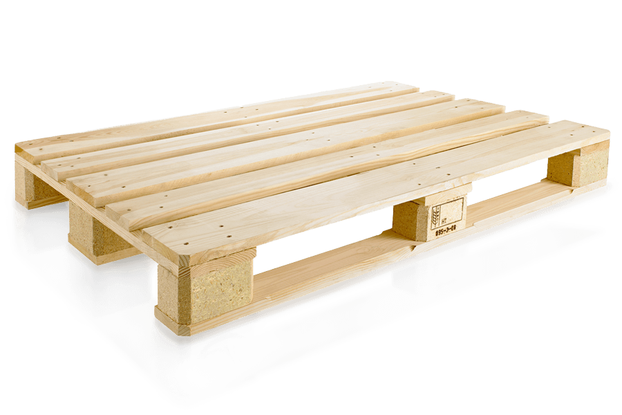 Pallet assembly kits: pallet boards + pressed blocks